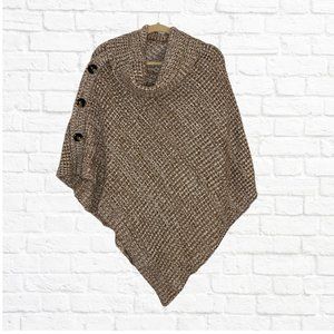 Brown & white poncho